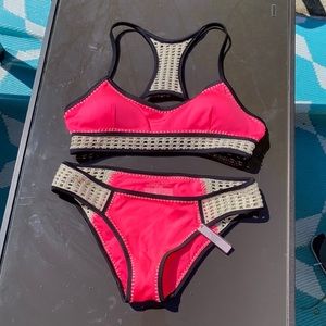 VS crocheted pink bikini